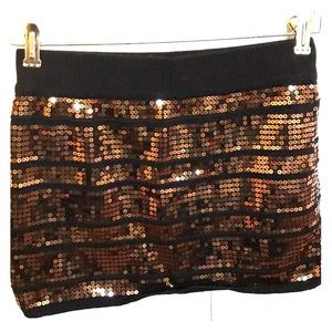 Short sequined skirt
